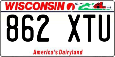 WI license plate 862XTU