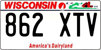 WI license plate 862XTV