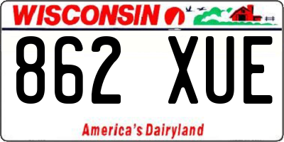 WI license plate 862XUE