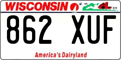 WI license plate 862XUF