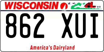WI license plate 862XUI