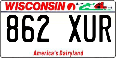 WI license plate 862XUR