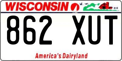 WI license plate 862XUT