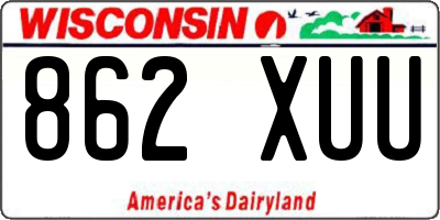 WI license plate 862XUU