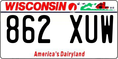 WI license plate 862XUW