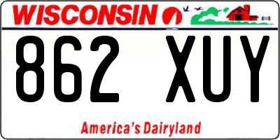 WI license plate 862XUY