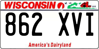 WI license plate 862XVI