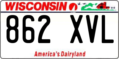 WI license plate 862XVL