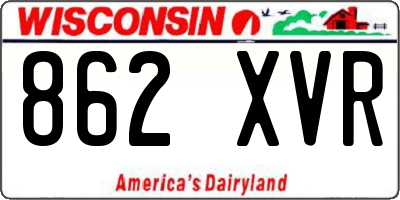 WI license plate 862XVR