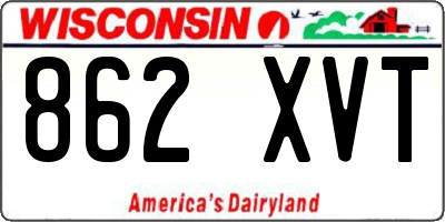 WI license plate 862XVT