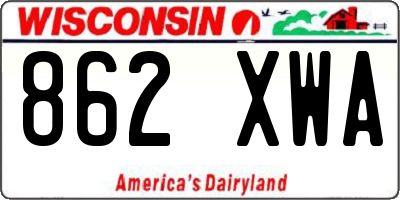 WI license plate 862XWA