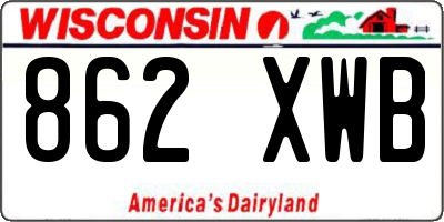 WI license plate 862XWB