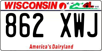 WI license plate 862XWJ