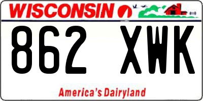 WI license plate 862XWK