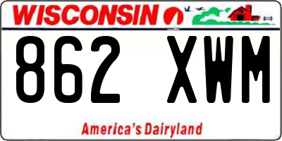 WI license plate 862XWM