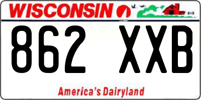 WI license plate 862XXB