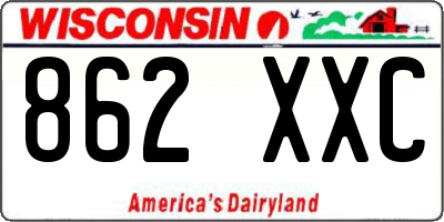 WI license plate 862XXC
