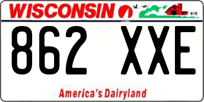 WI license plate 862XXE