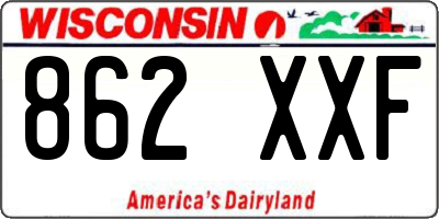 WI license plate 862XXF