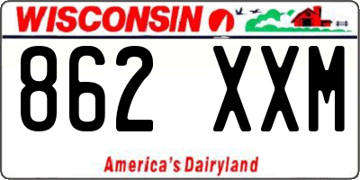 WI license plate 862XXM