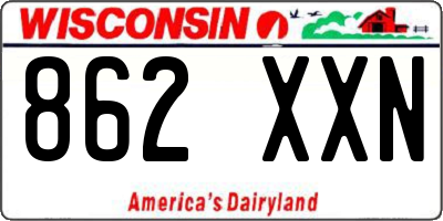 WI license plate 862XXN