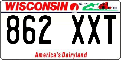 WI license plate 862XXT