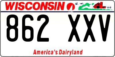 WI license plate 862XXV