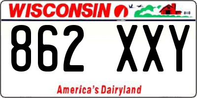 WI license plate 862XXY