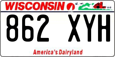 WI license plate 862XYH