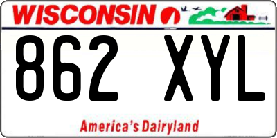 WI license plate 862XYL