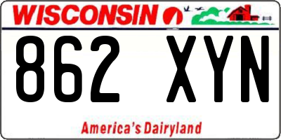 WI license plate 862XYN