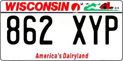 WI license plate 862XYP