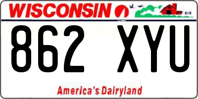 WI license plate 862XYU