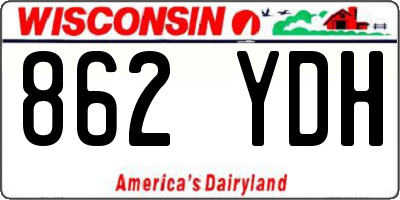 WI license plate 862YDH