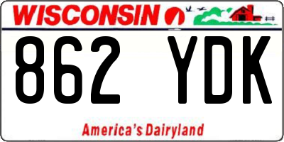 WI license plate 862YDK
