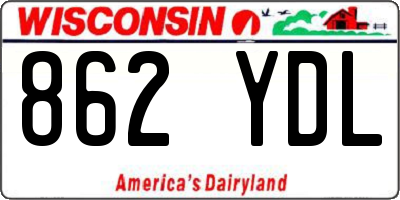 WI license plate 862YDL