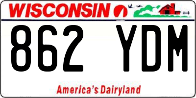 WI license plate 862YDM