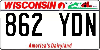 WI license plate 862YDN