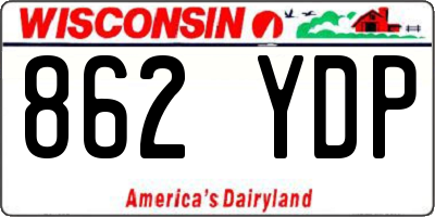 WI license plate 862YDP
