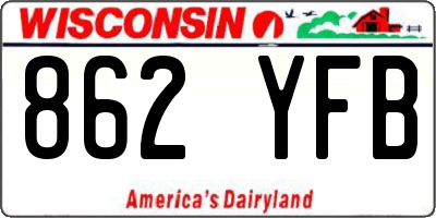 WI license plate 862YFB