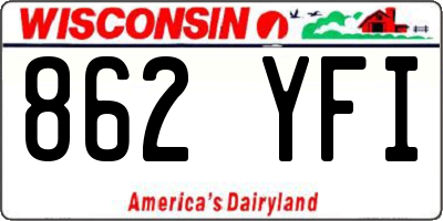 WI license plate 862YFI