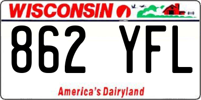 WI license plate 862YFL