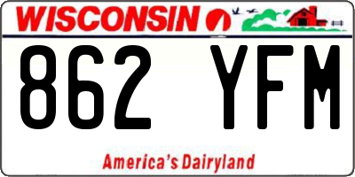 WI license plate 862YFM