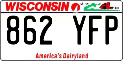 WI license plate 862YFP