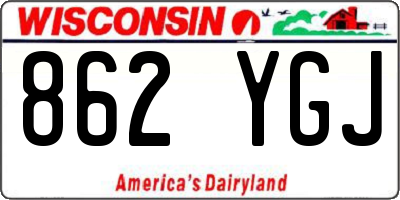 WI license plate 862YGJ