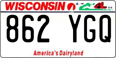 WI license plate 862YGQ