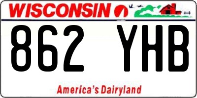 WI license plate 862YHB
