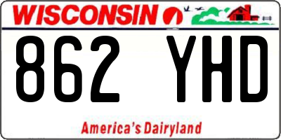 WI license plate 862YHD