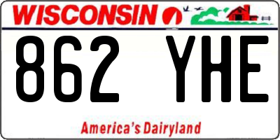 WI license plate 862YHE