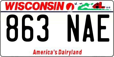 WI license plate 863NAE